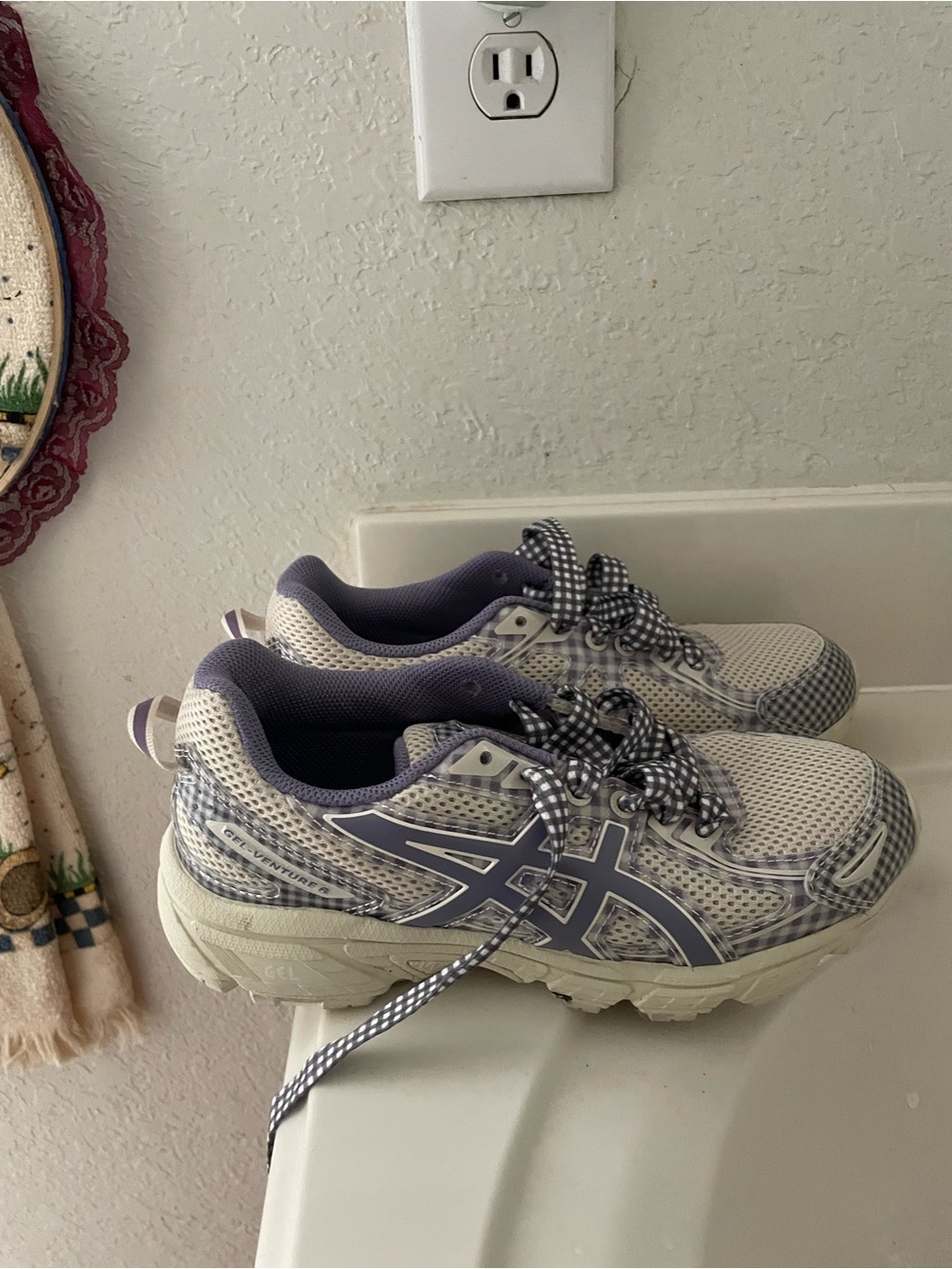 ASICS gel venture 6 x story mfg gingham sneakers